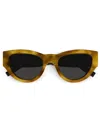 Saint Laurent Round-frame Sunglasses In Neutral