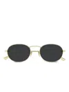 Saint Laurent Round-frame Sunglasses In Gold