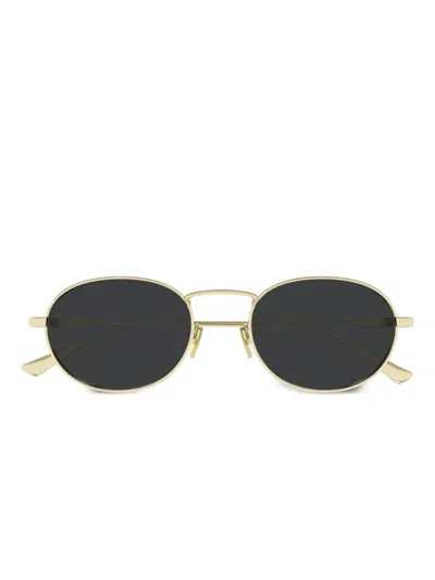 Saint Laurent Round-frame Sunglasses In Metallic
