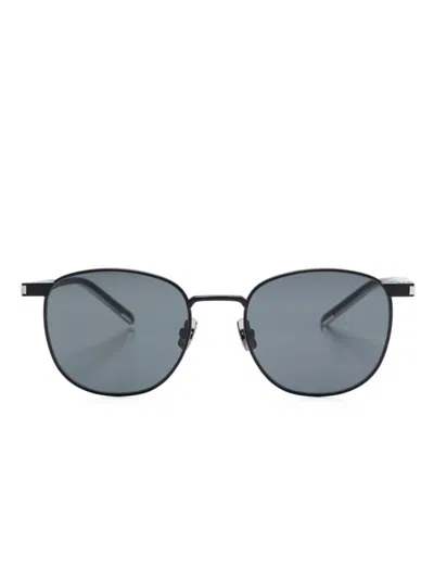 Saint Laurent Round-frame Sunglasses In Grau