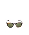 Saint Laurent Round Frame Sunglasses In Green