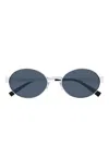Saint Laurent Round-frame Sunglasses In Metallic