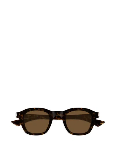 Saint Laurent Round-frame Sunglasses In Multi