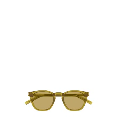 Saint Laurent Round-frame Sunglasses In Nude