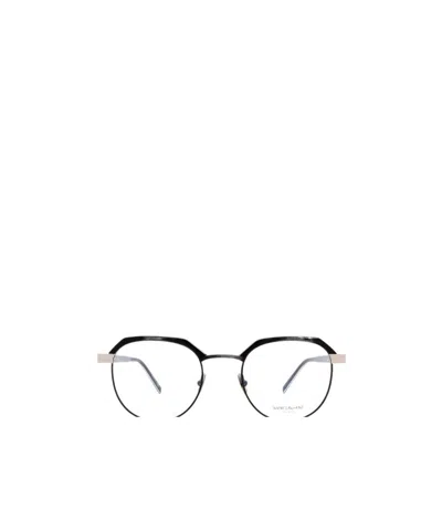 Saint Laurent Round-framed Glasses In Black