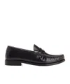 Saint Laurent Women's Leather Loafer With Monogram In Black