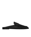 Saint Laurent Peg Leather Loafers In Black