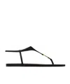 Saint Laurent Cassandra Sandals In Smooth Leather In Black