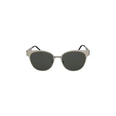 Pre-owned Saint Laurent Round Metal Sunglasses 'silver'
