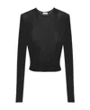 Saint Laurent Strickoberteil Mit Rundhalsausschnitt In Black