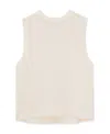 Saint Laurent Women's Cream Silk Top In White