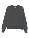 Saint Laurent Round-neck Sweater In Gray