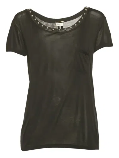 Pre-owned Saint Laurent Round-neck T-shirt In Black