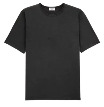 Saint Laurent Round Neck T-shirt In Cotton In Black