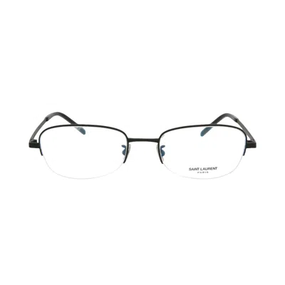 Pre-owned Saint Laurent Round Optical Glasses 'black/transparent' | Men's Size Onesize