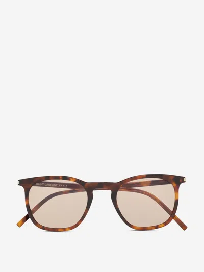 Saint Laurent Round Sunglasses In Brown