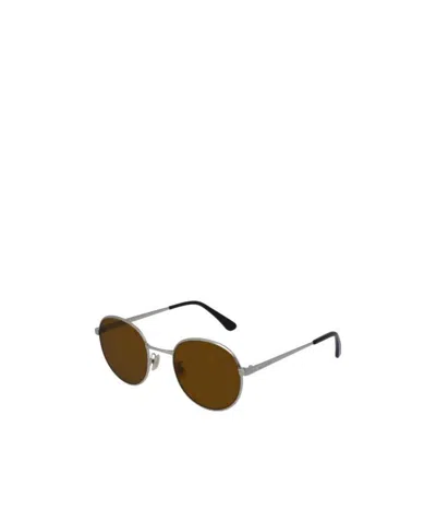 Saint Laurent Round Sunglasses In Brown