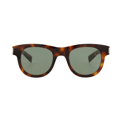 Pre-owned Saint Laurent Round Sunglasses 'havana/green' | Brown | Men's Size Onesize