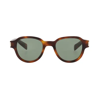 Pre-owned Saint Laurent Round Sunglasses 'havana/green' | Brown | Men's Size Onesize