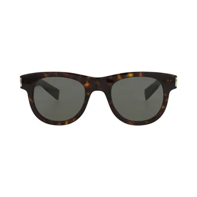 Pre-owned Saint Laurent Round Sunglasses 'havana/grey' | Brown | Men's Size Onesize