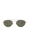 Saint Laurent Round Sunglasses In Green