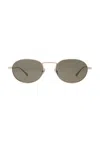 Saint Laurent Round Sunglasses In Silver & Grey