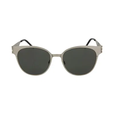 Pre-owned Saint Laurent Round Sunglasses 'silver/grey' | Women's Size Onesize