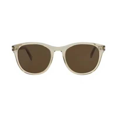 Pre-owned Saint Laurent Round Sunglasses 'yellow/brown' | Men's Size Onesize