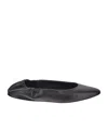Saint Laurent Round Toe Ballet Shoes In Black