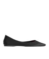Saint Laurent Round Toe Ballet Shoes In Black