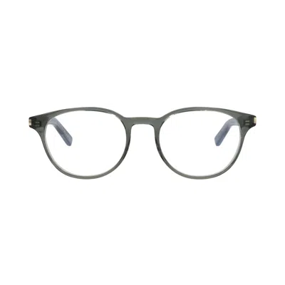 Pre-owned Saint Laurent Round-frame Acetate Optical Frames 'green/transparent' | Men's Size Onesize