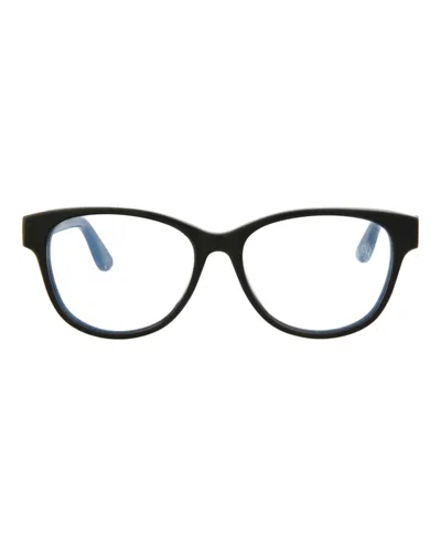 Pre-owned Saint Laurent Roundframe Acetate Optical Frames In Black Black Transparent (sl233f/30002729/001)