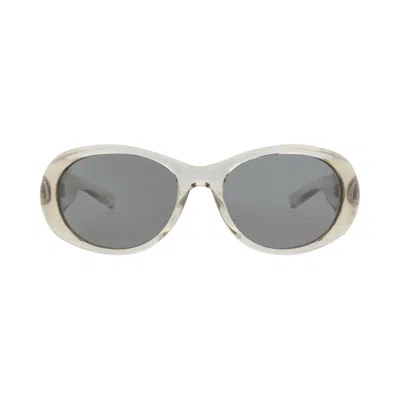 Pre-owned Saint Laurent Round-frame Bio Injection Sunglasses 'beige/silver' | Tan | Women's Size Onesize In Brown