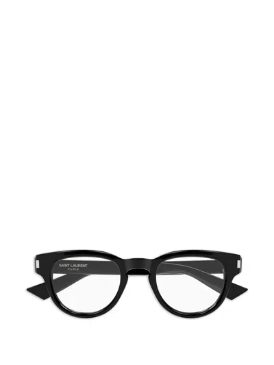 Saint Laurent Round-frame Glasses In Black