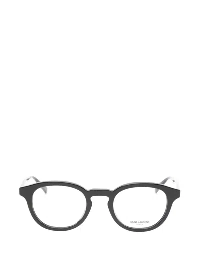 Saint Laurent Round-frame Glasses In Black