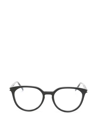 Saint Laurent Round-frame Glasses In Transparent