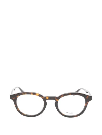 Saint Laurent Round-frame Glasses In Brown
