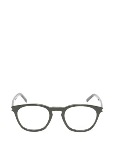 Saint Laurent Round-frame Glasses In Gray
