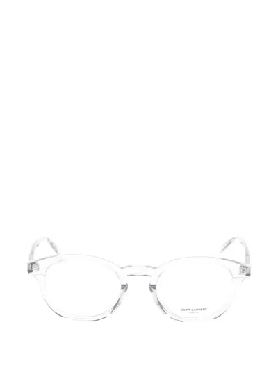 Saint Laurent Round-frame Glasses In Transparent