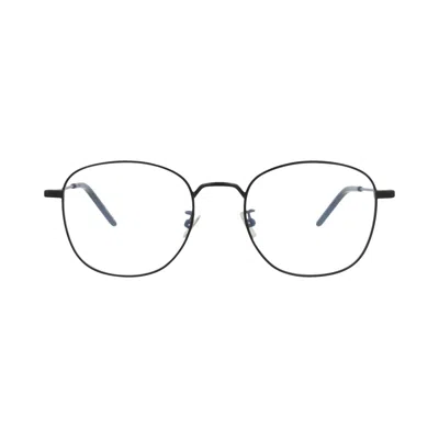 Pre-owned Saint Laurent Round-frame Metal Optical Frames 'black/transparent' | Men's Size Onesize