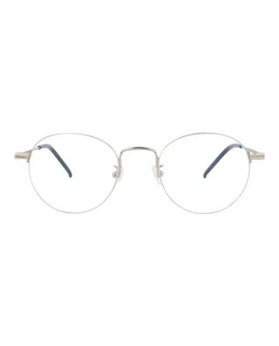 Pre-owned Saint Laurent Roundframe Metal Optical Frames In Silver Silver Transparent (sl414kwire/30009643/001)