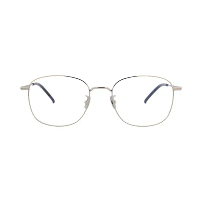 Pre-owned Saint Laurent Round-frame Metal Optical Frames 'silver/transparent' | Men's Size Onesize
