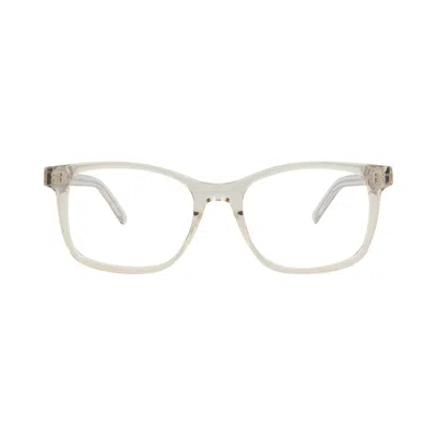 Pre-owned Saint Laurent Round-frame Recycled Acetate Optical Frames 'beige/transparent' | Tan | Women's Size O In Brown