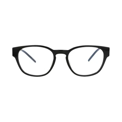 Pre-owned Saint Laurent Round-frame Recycled Acetate Optical Frames 'black/transparent' | Women's Size Onesize