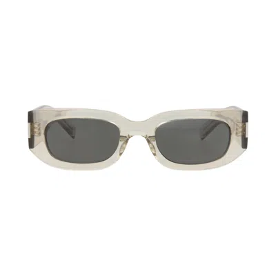 Pre-owned Saint Laurent Round-frame Recycled Acetate Sunglasses 'beige/grey' | Tan | Men's Size Onesize In Brown