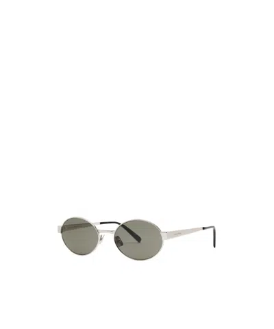 Saint Laurent Round-frame Sunglasses In Transparent
