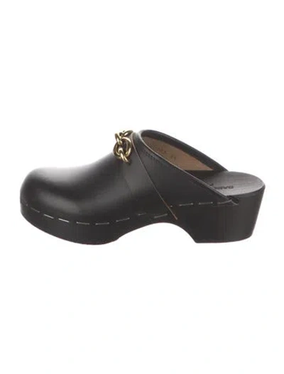 Pre-owned Saint Laurent Rubber Mules W/ Tags In Black