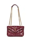 Saint Laurent Ruby Loulou Puffer Toy Crossbody Bag In Burgundy
