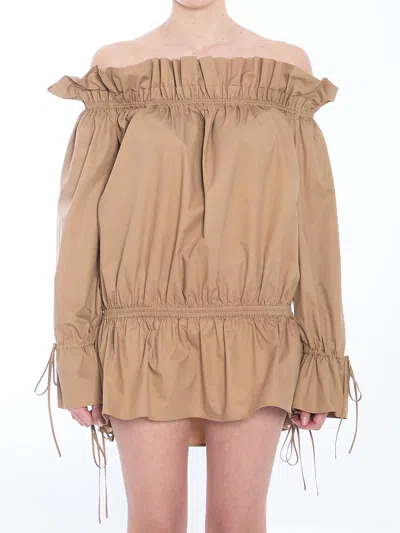 SAINT LAURENT RUCHED MINI DRESS