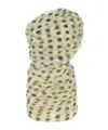 Saint Laurent Silk Mini Dress With Polka Dot Pattern In Nude